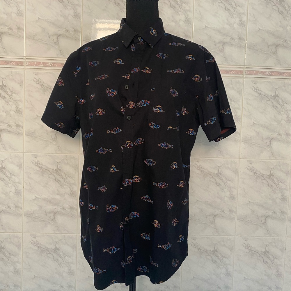 Tropical themed button down